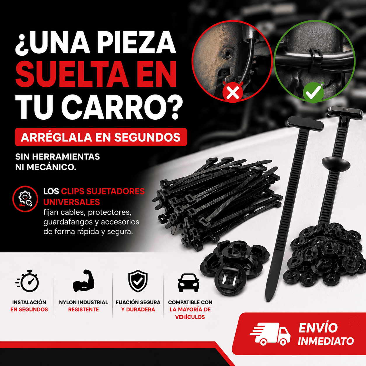 Clip Sujetador Universal 50 Piezas