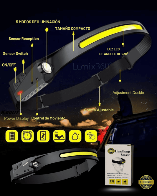 LUMIX 360° Linterna Frontal Led